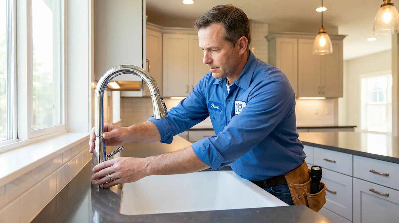 Kitchen faucet installation by Johns Plumbing LLC in Sharpsville